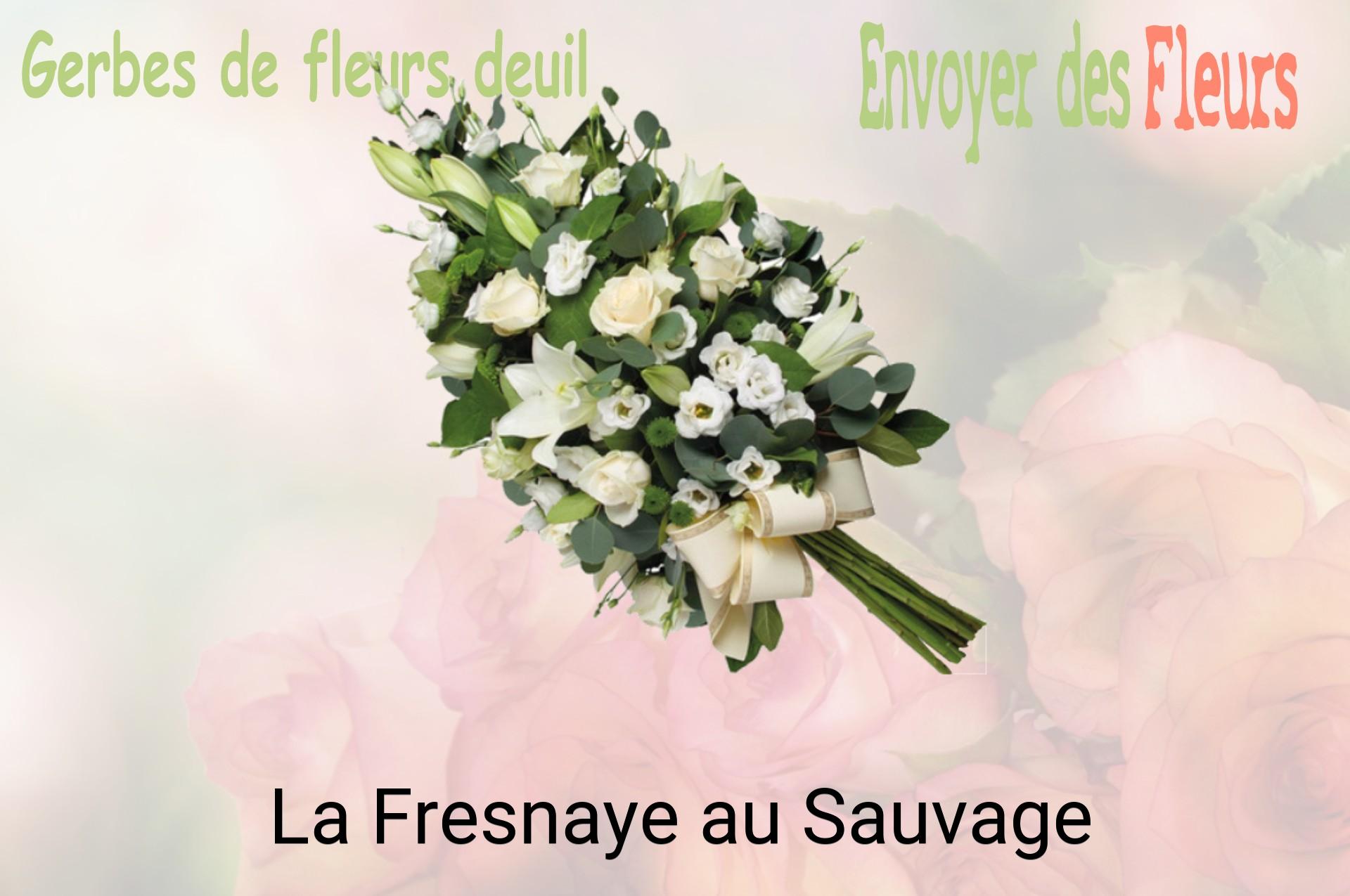 Gerbe de fleurs de deuil livrée à La Fresnaye-au-Sauvage